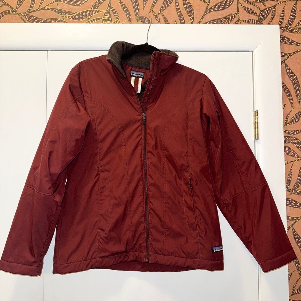 PATAGONIA Soft Shell Fleece Lined Full Zip Jacket Coat Berry Red Small 28141F5